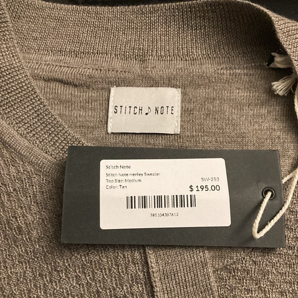 Merino Wool Henley sweater. Stitch-Note. Fantastic sweater. - Picture 5 of 5